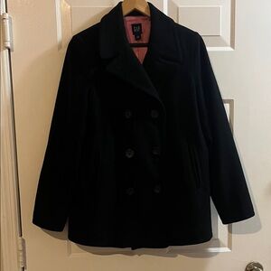 GAP Women's Elegant Black Peacoat